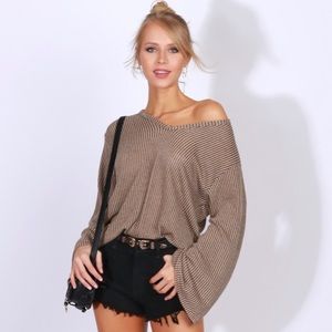Brand New Bell Sleeve Knit Sweater